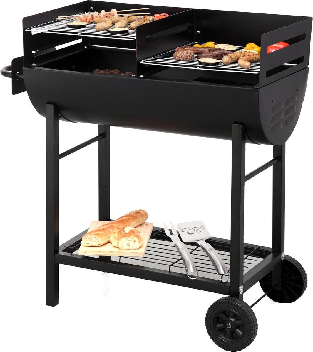 Houtskoolgrill Detroit, zwart