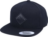 Hatstore- Charcoal Mountain Diamond Patch Black Snapback - Wild Spirit Cap