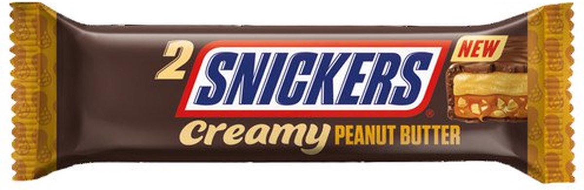 Snickers - Chocoladereep Creamy Peanut Butter (Duo) - 24 Repen