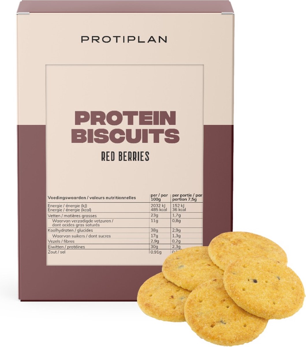 Protiplan - Biscuit Rode Bessen - 30 x 7,5 g - Low carb - Snack
