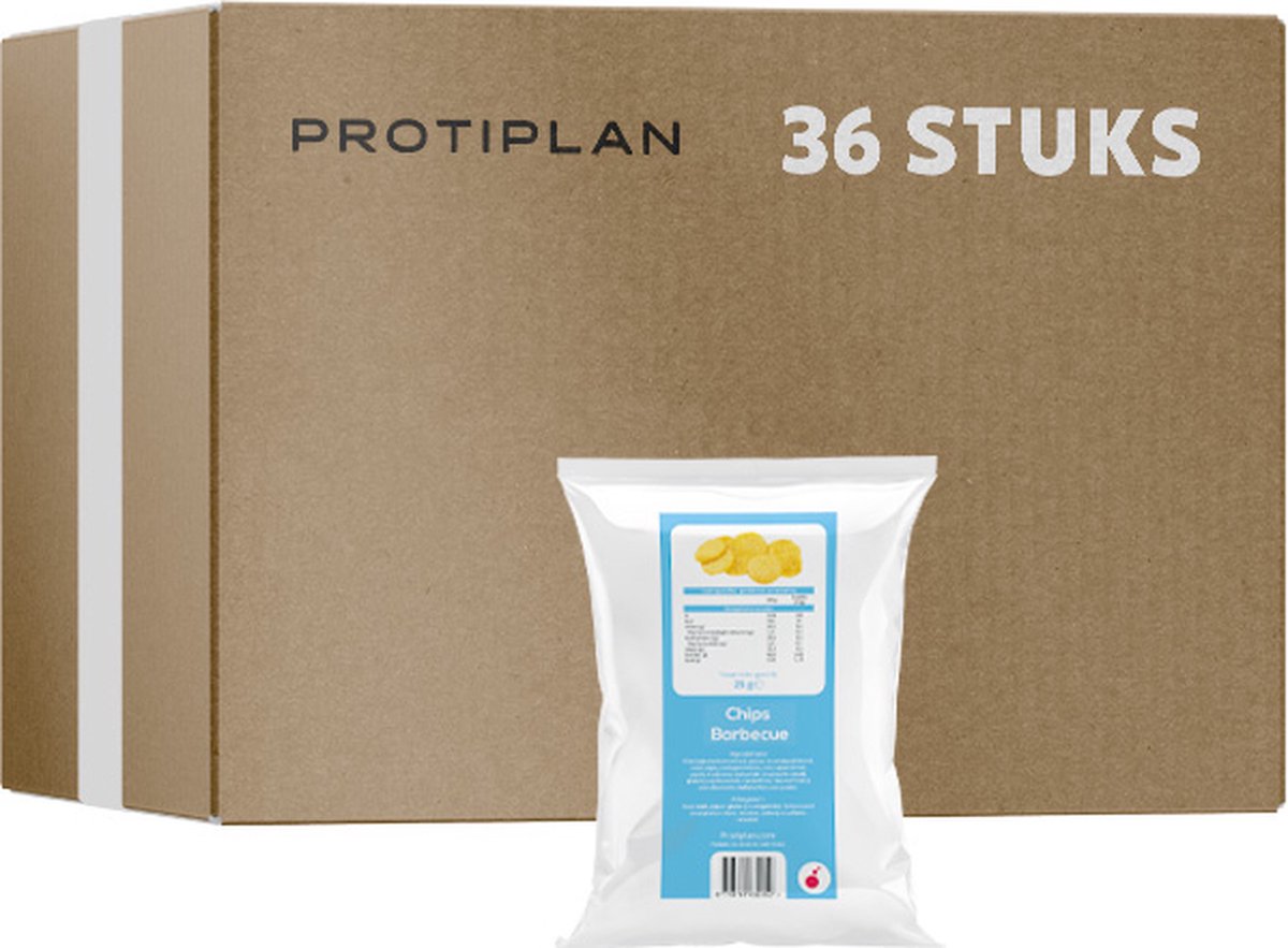 Goedkoopste Protiplan | Chips Barbecue | 36 stuks | 36 x 25 gram | Low carb snack | Snel afvallen zonder hongergevoel!
