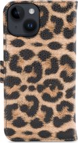 My Style Flex Wallet Telefoonhoesje geschikt voor Apple iPhone 14 Hoesje Bookcase Portemonnee - Leopard