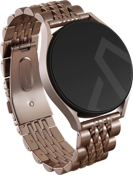 BURGA Universele Metalen Horlogeband voor Samsung Galaxy/Garmini/Xiaomi/Huawei - Chic Royal - Rose Goud - 20mm