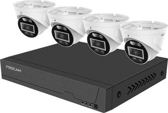 Foscam FN9108E-T4-2T Ensemble de caméras de surveillance IP LAN 8 canaux Avec 4 Foscam FN9108E-T4-2T Ensemble de caméras de surveillance IP LAN 8 canaux Avec 4
