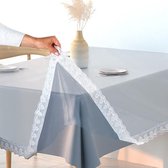 tafelkleed transparent - hoogwaardig tafelkleed gemakkelijk schoon te maken en afwasbaar 190L x 130W centimetres