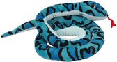 Pia Soft Toys Knuffeldier Boomslang - zachte pluche stof - blauw - kwaliteit knuffels - 250 cm