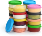 Kruidenbekers met deksels, 16 stuks 37 ml saladedressingcontainers voor kleine voedselopslagcontainers Lekvrij herbruikbaar plastic BPA-vrij lunchbox Picknick reizen