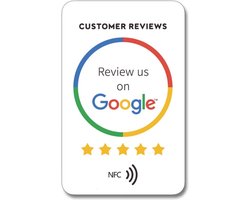 Google NFC | Review Card – Maximaliseer je online zichtbaarheid | Direct Gelinkt aan uw Google Review Pagina | SEO | Wit | White