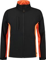 Tricorp Soft Shell Jack Bi-Color - Workwear - 402002 - Zwart / Oranje - maat XS