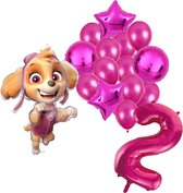 Paw Patrol Skye ballonnen pakket - 61x91cm - 2 jaar - Folie Ballon set - Themafeest - Verjaardag - Ballonnen - Versiering - Helium ballon