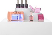 Pink Gellac Gellak Starterspakket Neutral Sense - Met 1 roze kleur en peach LED lamp - Manicure Set - Gel Nagellak, Gel Lak, Gelnagels