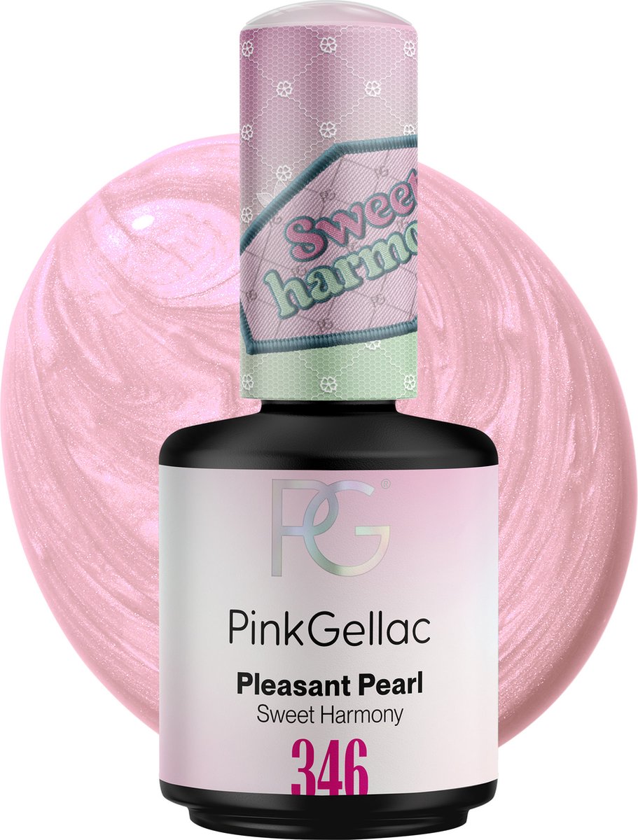 Pink Gellac Roze Gellak Nagellak 15ml - Parel Finish Roze Gel Lak - Gelnagels Producten - Gel Nails - 346 Pleasant Pearl