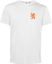 T-shirt Holland Leeuw Klein Oranje | Koningsdag kleding | Oranje Shirt | Wit | maat XS