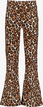 MyWay meisjes flared broek met luipaardprint - Bruin - Maat 134/140