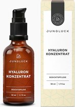 JUNGLÜCK | Hyaluron Contentraat | Licht, gelachtig serum voor intensieve hydratatie en een frisse teint | 1,4% Hyaluronzuur | 50 ml