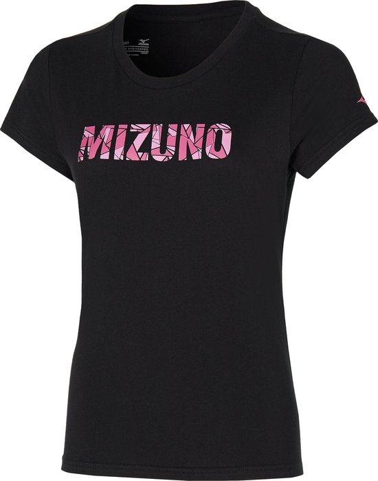 Mizuno T-Shirt Athletic Dames Zwart Roze