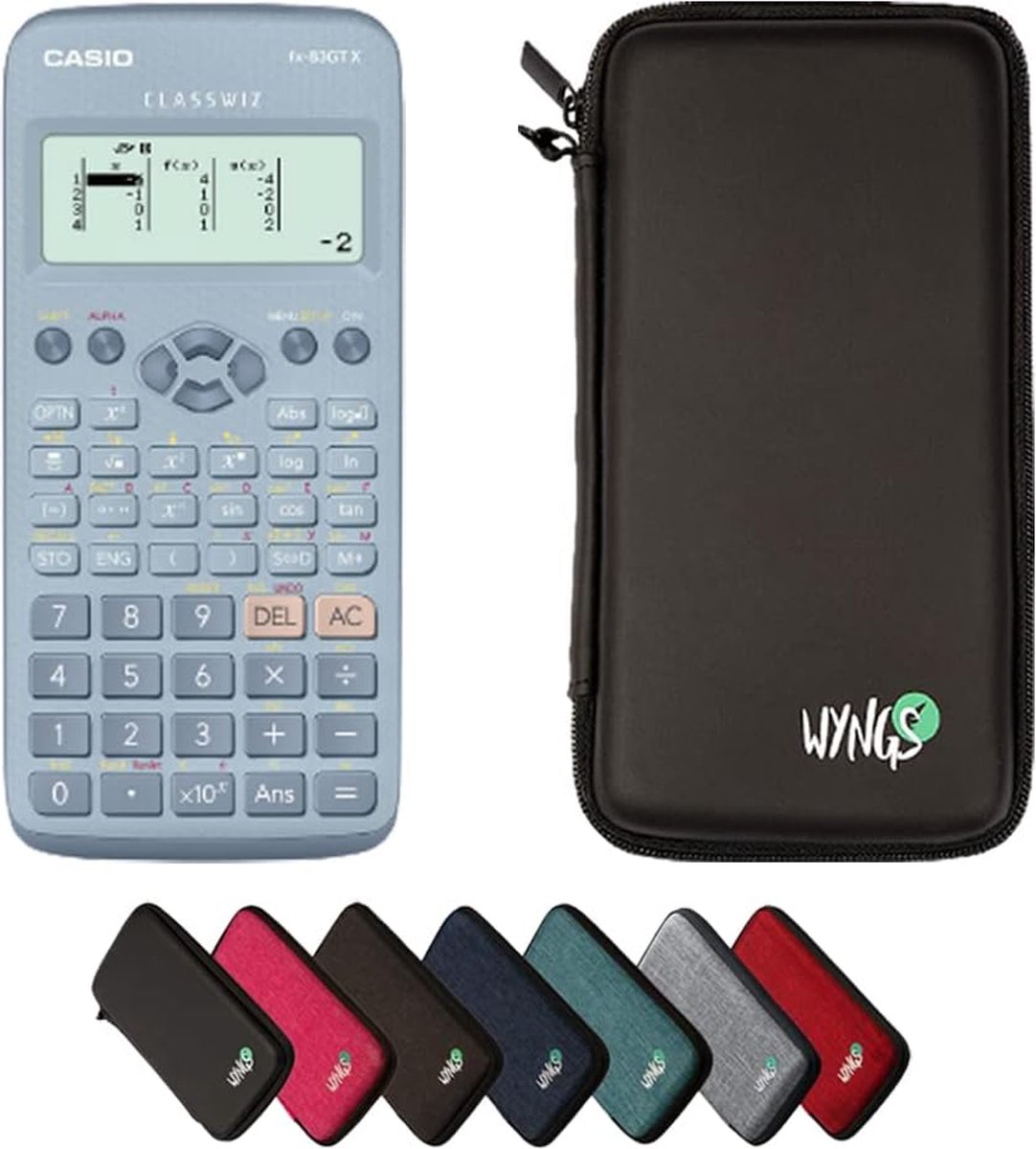 Casio fx-CG50 incl. WYNGS Beschermhoes Zwart - Grafische Rekenmachine