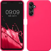 kwmobile telefoonhoesje geschikt voor Samsung Galaxy A05s - Hoesje met siliconen coating - Smartphone case in neon roze