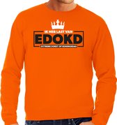 Bellatio Decorations Koningsdag sweater heren - extreme dorst op koningsdag - oranje - feestkleding S