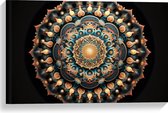 Canvas - Mandala - Figuren - Vormpjes - Kleuren - 60x40 cm Foto op Canvas Schilderij (Wanddecoratie op Canvas)