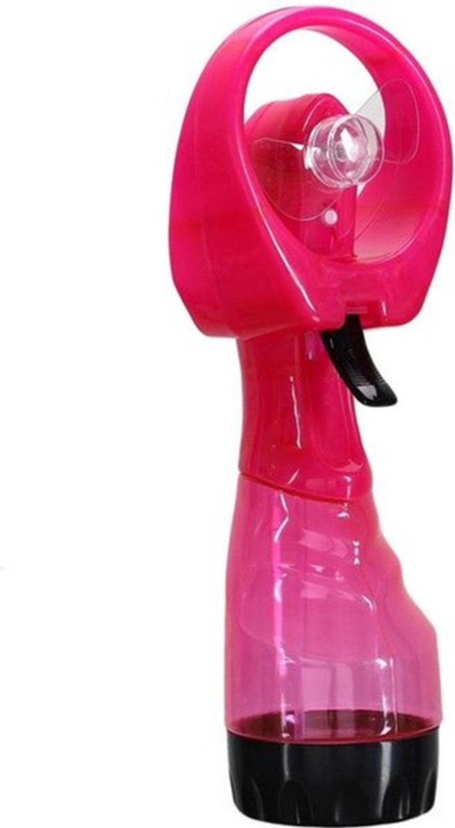 Gerimport waterspray ventilator - 1x stuks - roze - 27 cm - verkoeling in de zomer