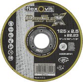 Flexovit - Perflex - Doorslijpschijf Vlak - Voor Staal en Inox - 125x2,5x22,23mm