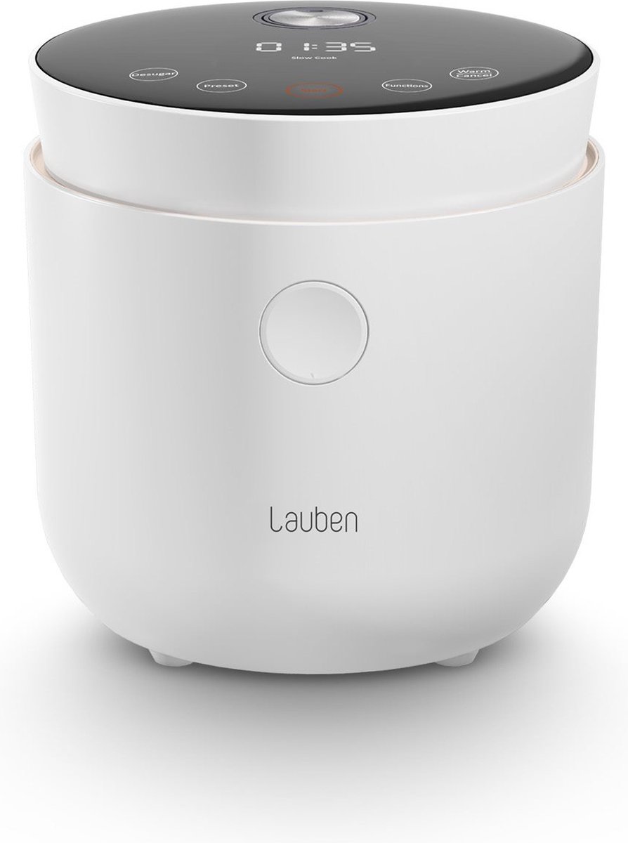 Lauben Rice Cooker - 1.5L - Rijstkoker Klein - Rice cooker small - Rijstkoker met lage suikerfunctie - 500W - Wit