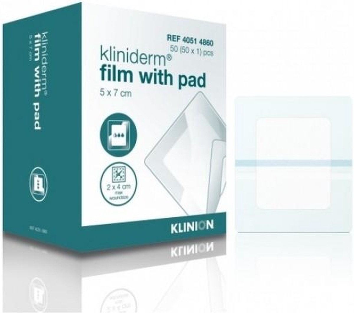 Goedkoopste Klinion Kliniderm Film met Pad wondpleister steriel 5x7,2cm Klinion