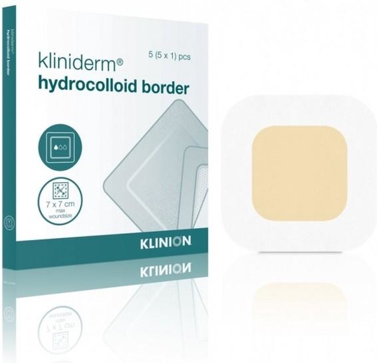 Goedkoopste Kliniderm Hydro Border standaard hydrocolloïd wondverband 10x10cm Klinion