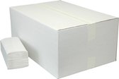 Standaard Z-Vouw Handdoekjes - wit - 5000 vellen - 1 laags - natuurlijk recyclebaar