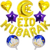 Eid Mubarak Ballonnen, Eid Mubarak decoratie, Eid Mubarak slinger, Eid Mubarak ballonnen, Ramadan ballonnen, Maan ballon voor Eid Mubarak Ramadan decoratie