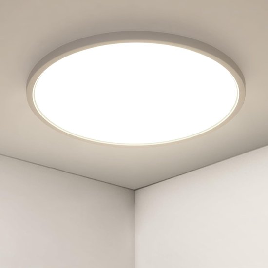 Goeco plafondlamp - 40cm - Medium - 36W - LED - 2 Pack - IP44 - Ronde - 3240LM - 4500K - Neutraal Wit