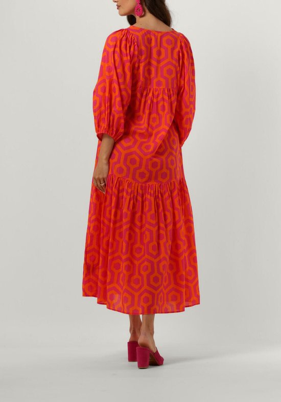 Notre-V Nv-dente Midi Dress Jurken Dames - Kleedje - Rok - Jurk - Roze - Maat XS