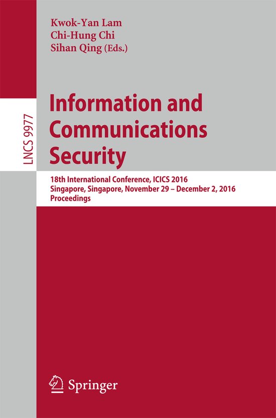 Information and Communications Security - cover