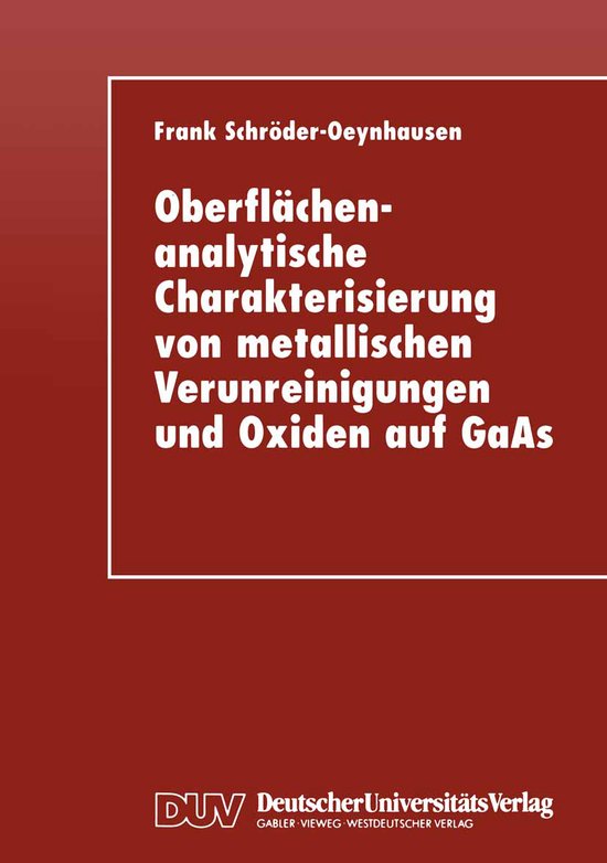 Oberflächenanalytische Charakterisierung von metallischen V ... - cover