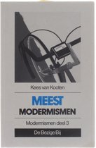 Boekomslag met een fietsstuur en afstandsmeter, titel 'Meest Modernismen'.