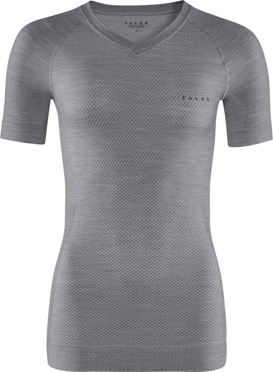 FALKE dames T-shirt Wool-Tech Light - thermoshirt - grijs (grey-heather) - Maat: XS