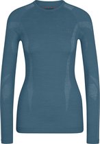 FALKE dames lange mouw shirt Wool-Tech - thermoshirt - blauw (capitain) - Maat: M