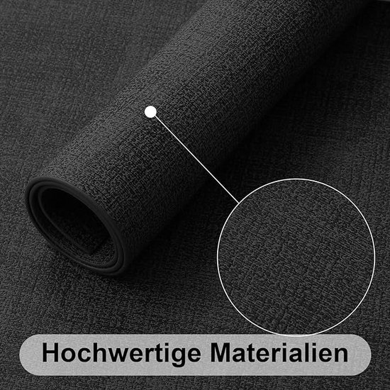 Myir JUN Lederen Placemat en Onderzetters, Tafelmatten Waterdichte Afveegbare Dubbelzijdige Plaats Matten Koffiematten Antislip Wasbare Placemats en Coaster (Sets 6, Grijs Bruin