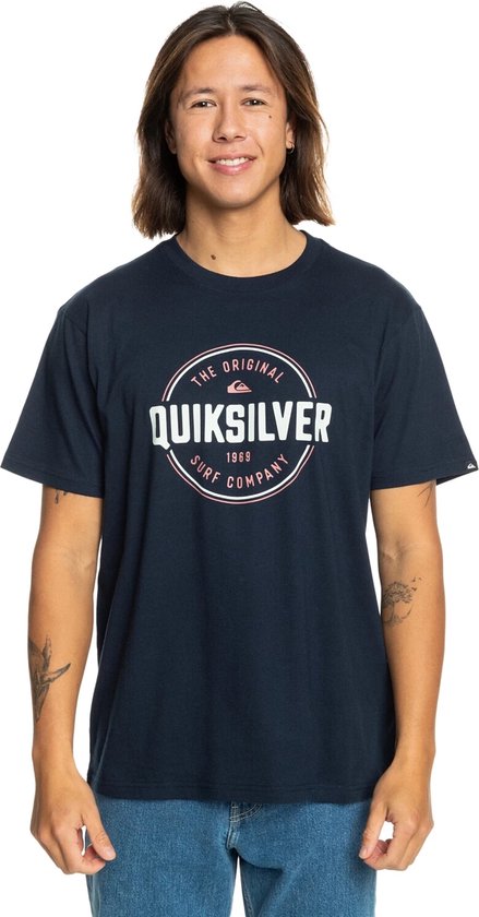 Quiksilver Circle Up Heren T-shirt Eqyzt07680-byj0 - Kleur Blauw - Maat XL
