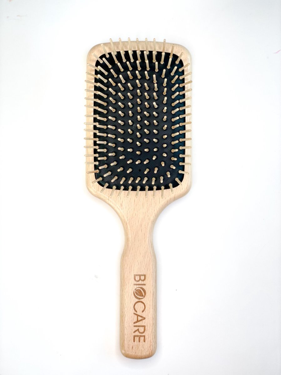 Biocare Grote Houten Haarborstel Met Pinnen
