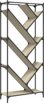 vidaXL-Boekenkast-79x30x180-cm-bewerkt-hout-en-metaal-sonoma-eiken