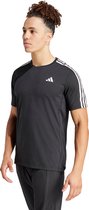 adidas Performance Own the Run 3-Stripes T-shirt - Heren - Zwart- XS
