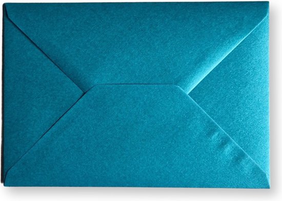 Cards & Crafts 50 Luxe Metallic C6 enveloppen - Teal - 16,2x11,4 cm - 110 grams - 162x114mm