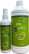 Ecodor Ecocar - 250ml sprayflacon + 1000ml navulfles - Luchtverfrisser - Vegan - Ecologisch - Ongeparfumeerd