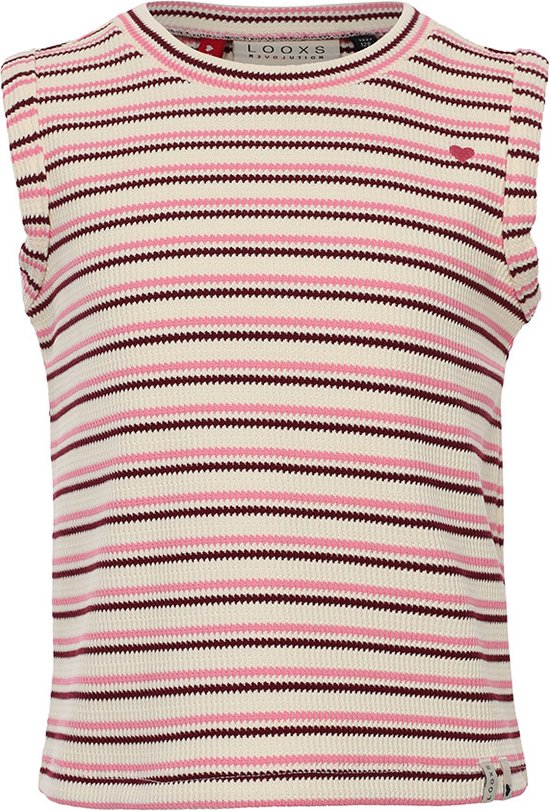LOOXS Little 2412-7436-798 Meisjes T-Shirt - Maat 92 - Roze van 95% cotton 5% ea