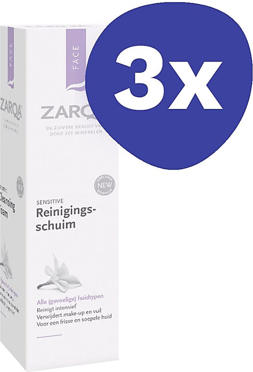 Goedkoopste Zarqa Reinigingsschuim Sensitive (3x 150ml