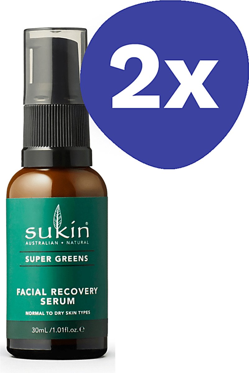 Goedkoopste Sukin Super Greens Facial Recovery Serum (2x 30ml