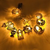 Décoration du Ramadan - Lumières du Ramadan - Lampe féerique décorative pour le Ramadan - Batterie - Islam - Chaîne lumineuse du Ramadan - Lumière de l'Aïd Moubarak - Lanternes - Décoration pour le festival du Ramadan