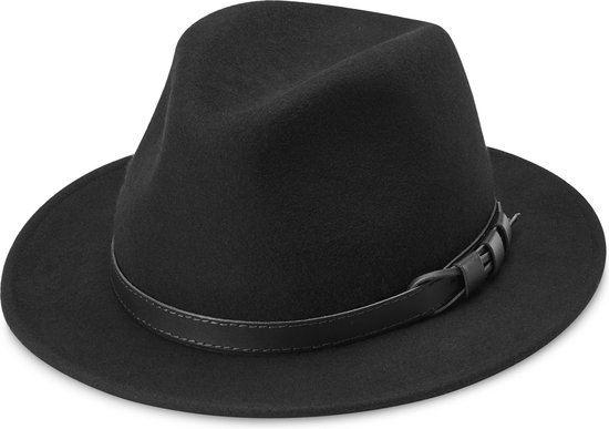 Chapeau Noir à Larges Bords En Laine - Taille S - Marque Staring At Stars - Neuf Sans étiquette